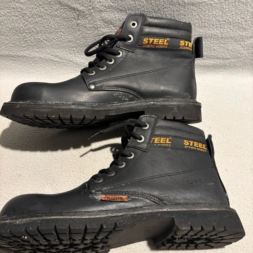 Steel Acero boots black made in Mexico size 28